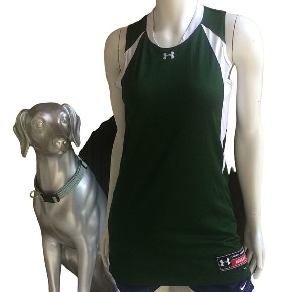 Under Armour Basketball Jersey Tank Green Women's Size Small S - Picture 1 of 7